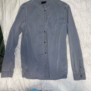 All Saints Gray Casual Button Down Shirt